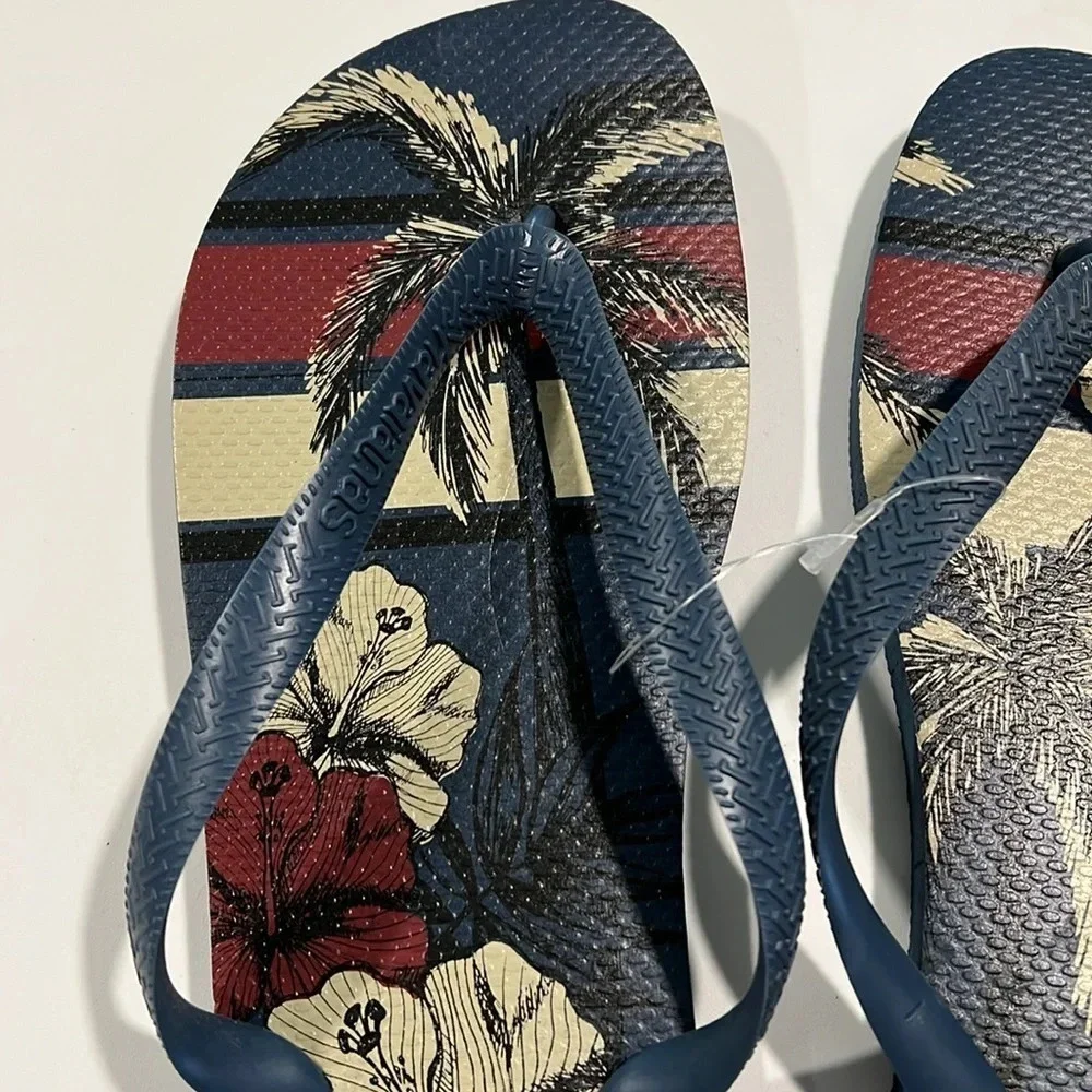 Havaianas‎ - blue/red/beige flip flops, 13 men’s